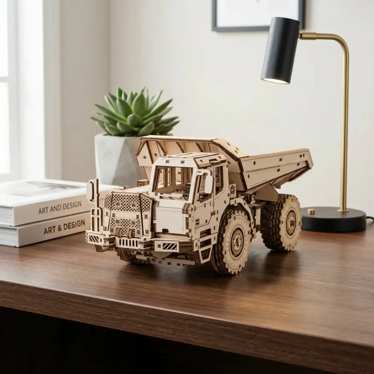 Wooden MoAZ 75053 Earthmoving Dump Truck Construction Vehicle Toy