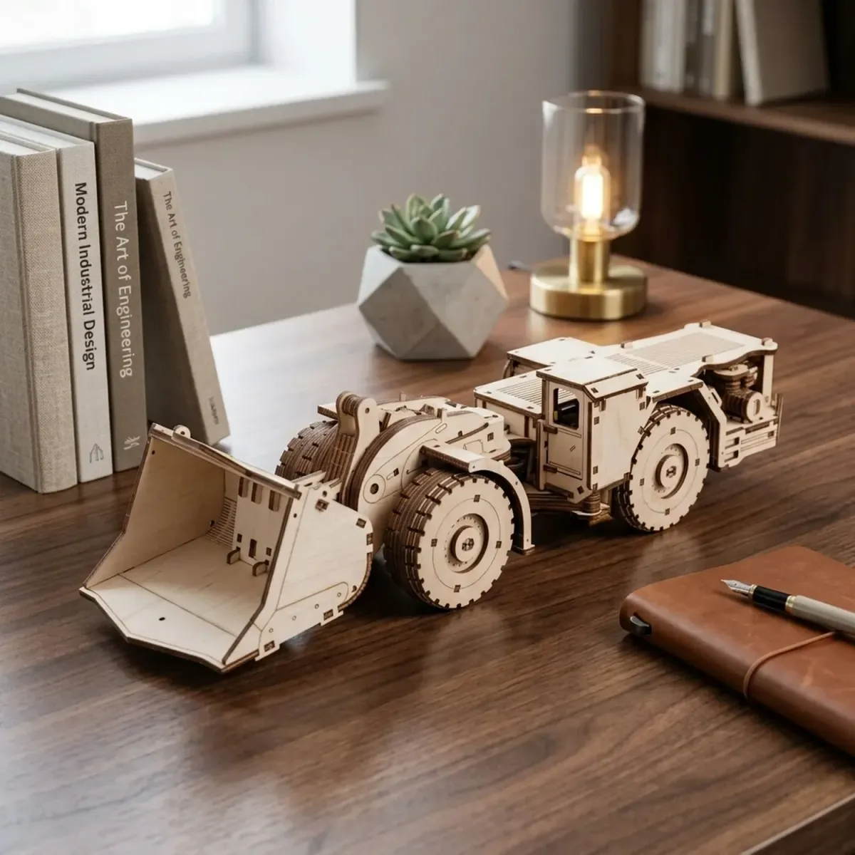 Wooden MoAZ 4075 Load Haul Dump Machine Mechanical Mining Model